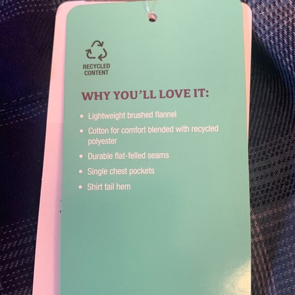 Marmot Men Fairfax Novelty Lightweight Flannel Shirt Large NWT Arctic Navy - Picture 7 of 12